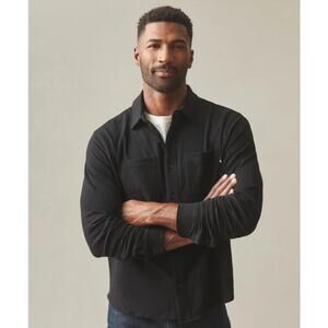 American Giant Slub Shirt Button Up Long Sleeve Black Size Medium NEW